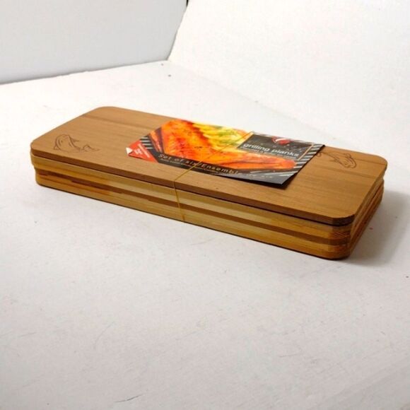 NEW Coastal Cuisine Cedar Grill Plank Set of 6 - Picture 2 of 8